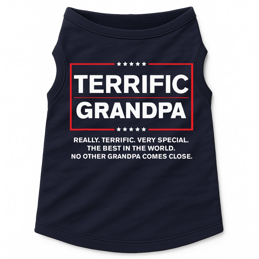 Terrific Grandpa Funny Donald Trump Campaign Style Doggie Tank