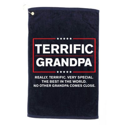 Terrific Grandpa Funny Donald Trump Campaign Style Golf Towel