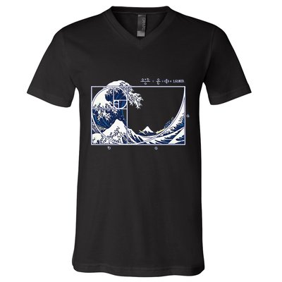 The Great Fibonaccis Waves V-Neck T-Shirt