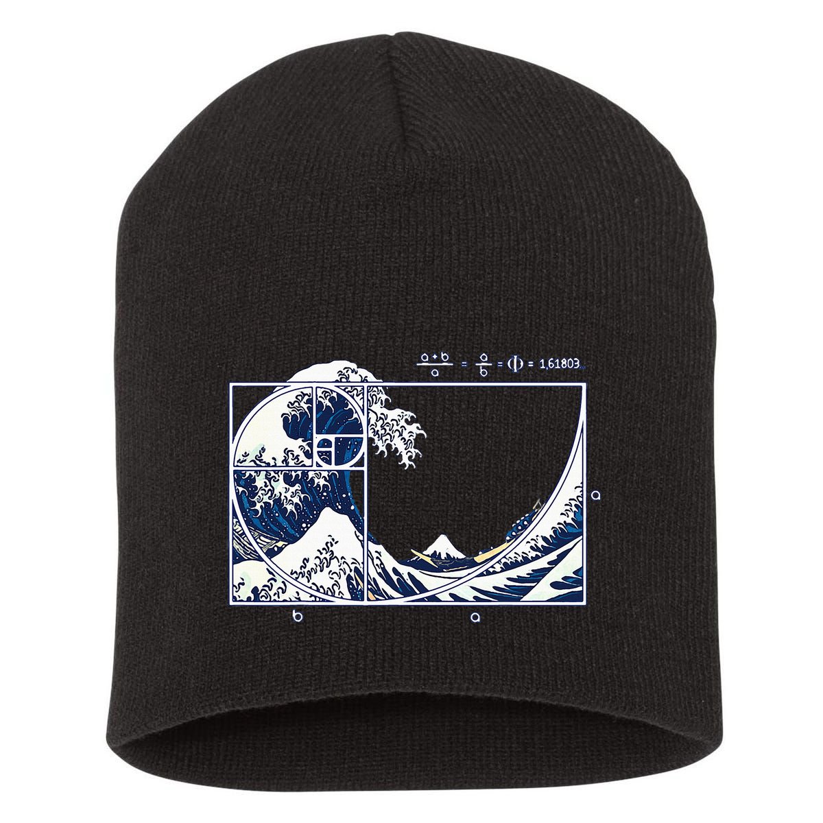 The Great Fibonaccis Waves Short Acrylic Beanie