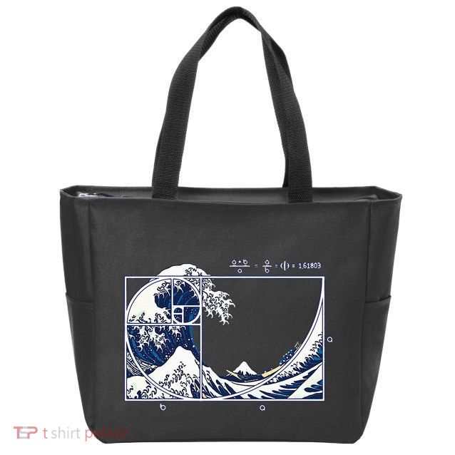 The Great Fibonaccis Waves Zip Tote Bag