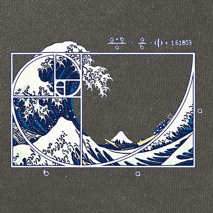 The Great Fibonaccis Waves Cotton Canvas Backpack