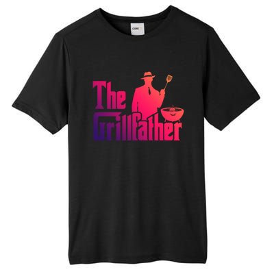 The Grillfather Funny Bbq Design For Dads Funny Gift Tall Fusion ChromaSoft Performance T-Shirt