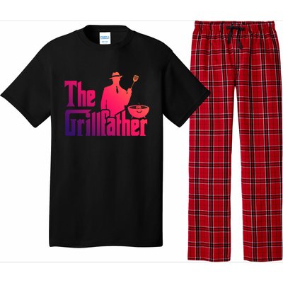 The Grillfather Funny Bbq Design For Dads Funny Gift Pajama Set