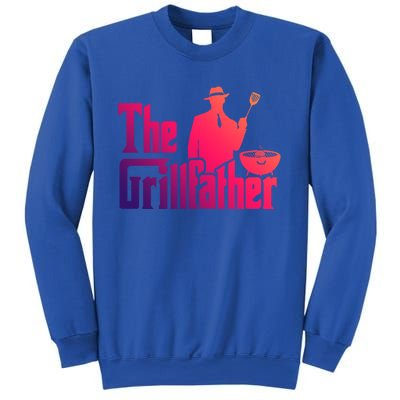 The Grillfather Funny Bbq Design For Dads Funny Gift Sweatshirt