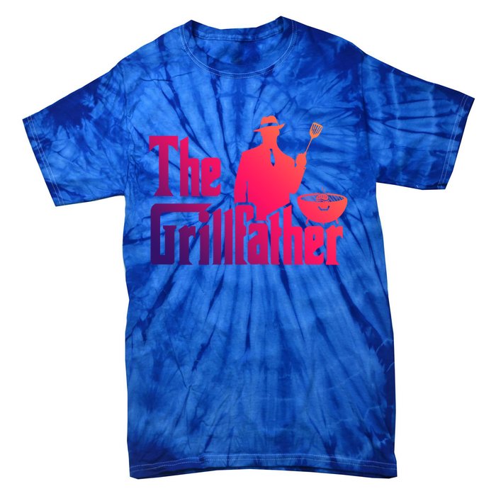 The Grillfather Funny Bbq Design For Dads Funny Gift Tie-Dye T-Shirt