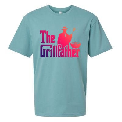 The Grillfather Funny Bbq Design For Dads Funny Gift Sueded Cloud Jersey T-Shirt