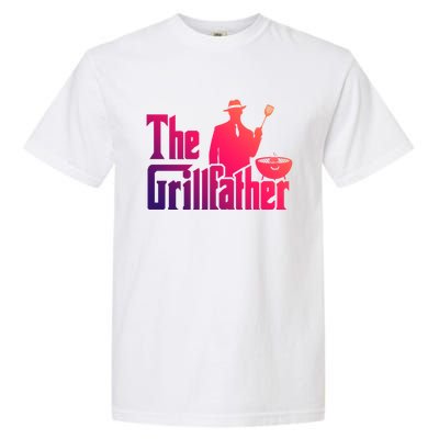 The Grillfather Funny Bbq Design For Dads Funny Gift Garment-Dyed Heavyweight T-Shirt