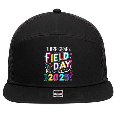 Third Grade Field Day Fun Day 2025 School Field Day Teacher 7 Panel Mesh Trucker Snapback Hat