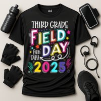 Third Grade Field Day Fun Day 2025 School Field Day Teacher Cooling Performance Crew T-Shirt