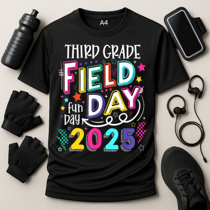 Third Grade Field Day Fun Day 2025 School Field Day Teacher Cooling Performance Crew T-Shirt