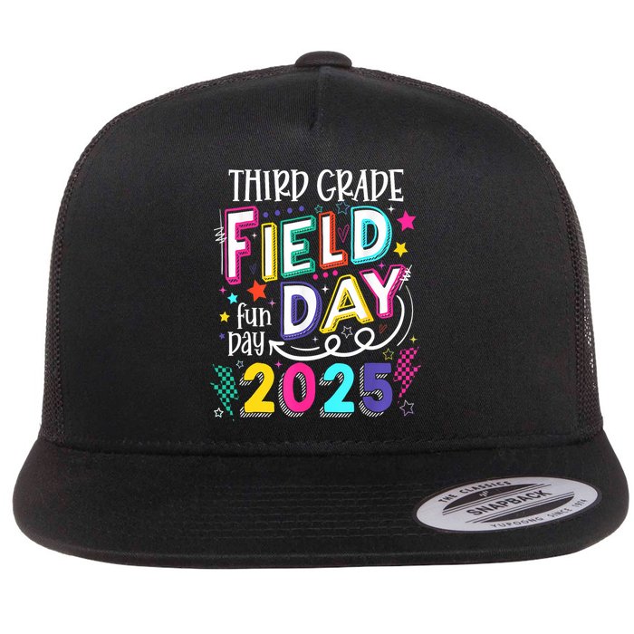 Third Grade Field Day Fun Day 2025 School Field Day Teacher Flat Bill Trucker Hat