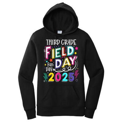 Third Grade Field Day Fun Day 2025 School Field Day Teacher Women's Pullover Hoodie