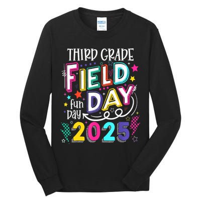 Third Grade Field Day Fun Day 2025 School Field Day Teacher Tall Long Sleeve T-Shirt