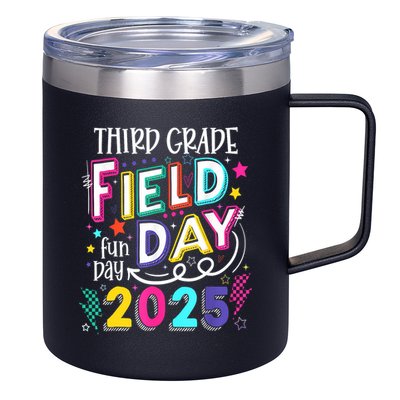 Third Grade Field Day Fun Day 2025 School Field Day Teacher 12oz Stainless Steel Coffee Mug