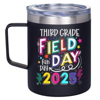 Third Grade Field Day Fun Day 2025 School Field Day Teacher 12oz Stainless Steel Coffee Mug
