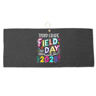 Third Grade Field Day Fun Day 2025 School Field Day Teacher Large Microfiber Waffle Golf Towel