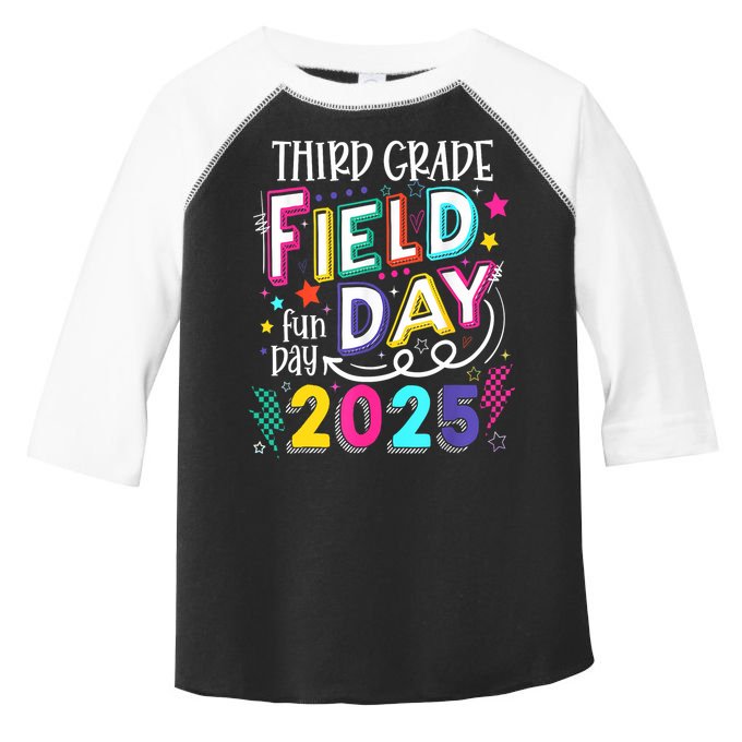 Third Grade Field Day Fun Day 2025 School Field Day Teacher Toddler Fine Jersey T-Shirt