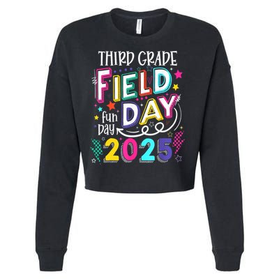 Third Grade Field Day Fun Day 2025 School Field Day Teacher Cropped Pullover Crew