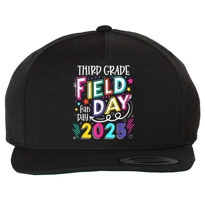 Third Grade Field Day Fun Day 2025 School Field Day Teacher Wool Snapback Cap