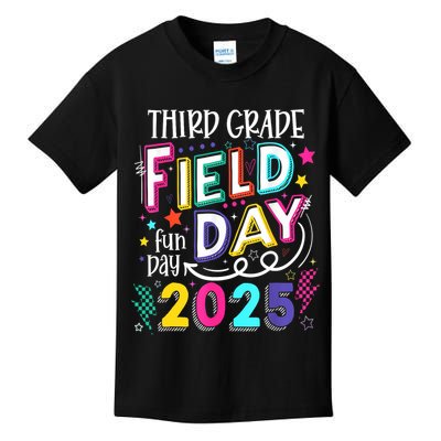 Third Grade Field Day Fun Day 2025 School Field Day Teacher Kids T-Shirt