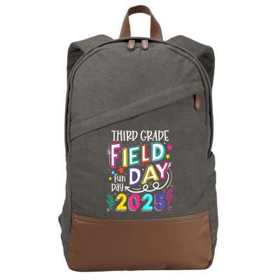 Third Grade Field Day Fun Day 2025 School Field Day Teacher Cotton Canvas Backpack