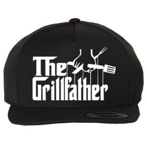 The Grillfather Funny Cool Bbq Grill Chef Gift Wool Snapback Cap