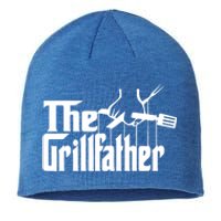 The Grillfather Funny Cool Bbq Grill Chef Gift Sustainable Beanie