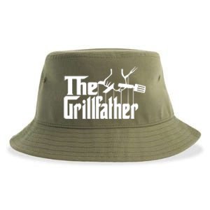 The Grillfather Funny Cool Bbq Grill Chef Gift Sustainable Bucket Hat