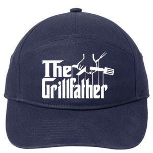 The Grillfather Funny Cool Bbq Grill Chef Gift 7-Panel Snapback Hat