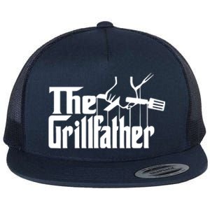 The Grillfather Funny Cool Bbq Grill Chef Gift Flat Bill Trucker Hat