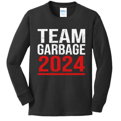 Team Garbage For Trump 2024 Elections 2024 Vote For Trump Kids Long Sleeve Shirt