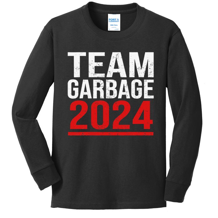 Team Garbage For Trump 2024 Elections 2024 Vote For Trump Kids Long Sleeve Shirt