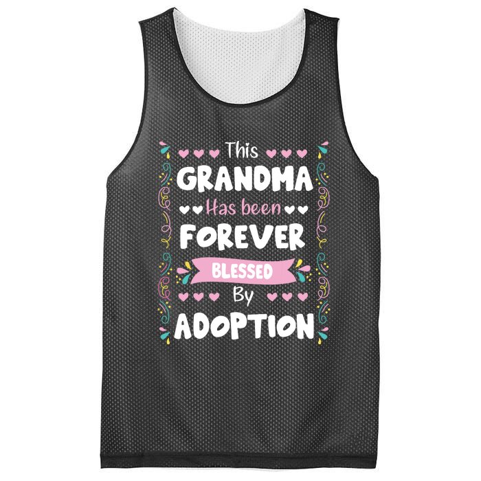 This Grandma Forever Blessed By Adoption Adopted Children Mesh Reversible Basketball Jersey Tank