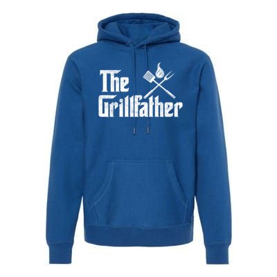 The Grillfather Funny Dad Bbq Gift Premium Hoodie