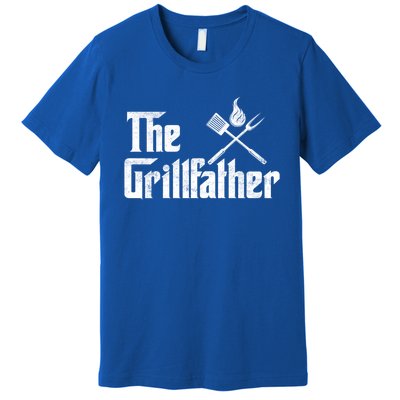 The Grillfather Funny Dad Bbq Gift Premium T-Shirt