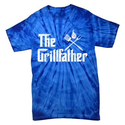 The Grillfather Funny Dad Bbq Gift Tie-Dye T-Shirt