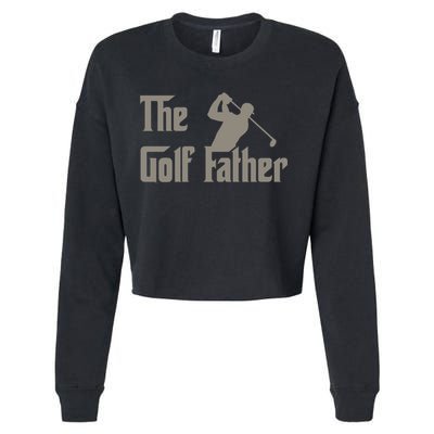 The Golf Father Funny Golfing For Golfer Fathers Cropped Pullover Crew