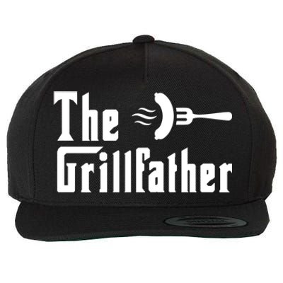 The Grillfather Funny Dad Grandpa Barbecue Grilling Gift Wool Snapback Cap