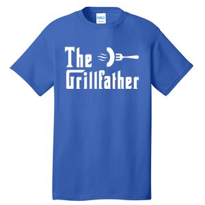 The Grillfather Funny Dad Grandpa Barbecue Grilling Gift Tall T-Shirt