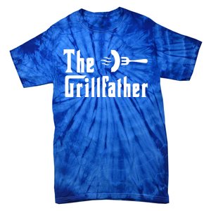 The Grillfather Funny Dad Grandpa Barbecue Grilling Gift Tie-Dye T-Shirt