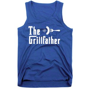 The Grillfather Funny Dad Grandpa Barbecue Grilling Gift Tank Top