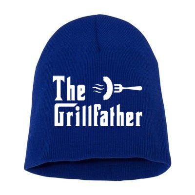 The Grillfather Funny Dad Grandpa Barbecue Grilling Gift Short Acrylic Beanie