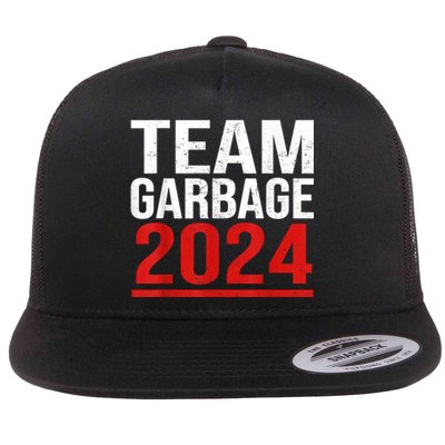 Team Garbage For Trump 2024 Elections 2024 Vote For Trump Flat Bill Trucker Hat