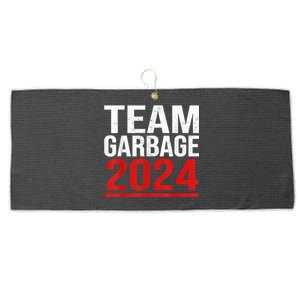 Team Garbage For Trump 2024 Elections 2024 Vote For Trump Large Microfiber Waffle Golf Towel