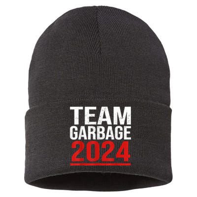 Team Garbage For Trump 2024 Elections 2024 Vote For Trump Sustainable Knit Beanie