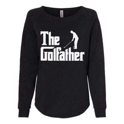 The Golfather Funny Xmas Golf Gift For Golfers Womens California Wash Sweatshirt