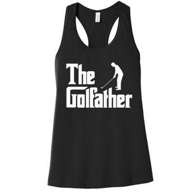 The Golfather Funny Xmas Golf Gift For Golfers Women's Racerback Tank