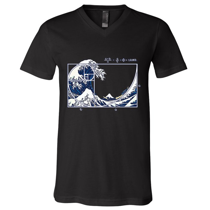 The Great Fibonaccis Waves V-Neck T-Shirt