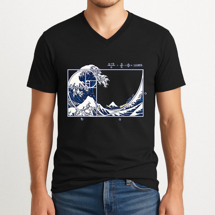 The Great Fibonaccis Waves V-Neck T-Shirt